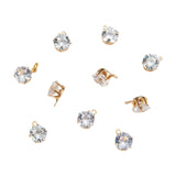 LiQunSweet 20 Pcs Cubic Zirconia Small Pendant CZ Stone Charms with Brass Findings Bulk for Earrings Bracelet Necklace Jewelry M