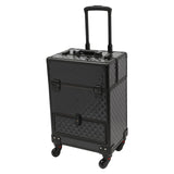 13.4*9.8*18.5inch Rolling Nail Case Wheeled Manicure Storage Case Polish Organizer 44.09lbs Professional Makeup Trolley for Stud
