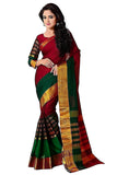 Gosriki Women'S Cotton Golden Printed Saree With Blouse Piece (Panash-Multi-Go_Free Size),Multicolour,,B092MN86F5