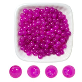 AEVORA 6mm Round Glass Beads for Jewelry Making, 900Pcs Glass Seed Beads for Bracelets, DIY Crafts (Magenta)
