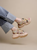 Shoetopia Smart Casual Beige Sporty Sandals For Women & Girls /Eu37,Beige,4,B0F9FRBMFG