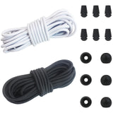 4mm Thick Elastic Cord for Sewing 5/32 inch 30ft Black & White Bungee Shock Kayak Tie Down Straps Tent Elastic Cord Replacement 