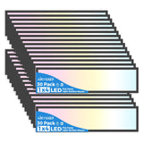 AIKVSXER 30 Pack 1x4 LED Flat Panel Light Surface Mount LED Ceiling Light, 5500LM 50W TRIAC 10-100% Dimmable, 3000/4000/5000k AC