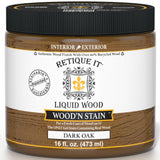 Retique It Wood'n Stain - Liquid Wood Gel Stain Interior/Exterior (16 oz (Pint), 35 Dark Oak)