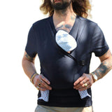 Julymens Dad Kangaroo TShirt Mom Soothe Baby Wrap Carrier V Neck Short Sleeve Tank Tops CL014 Men Size XL