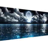 XWJJ Diamond Painting Kits,Diamond Art for Adults Moon Full Round Drill Large Size(55.1x19.7 inch),Abstract Scenery Paint with D