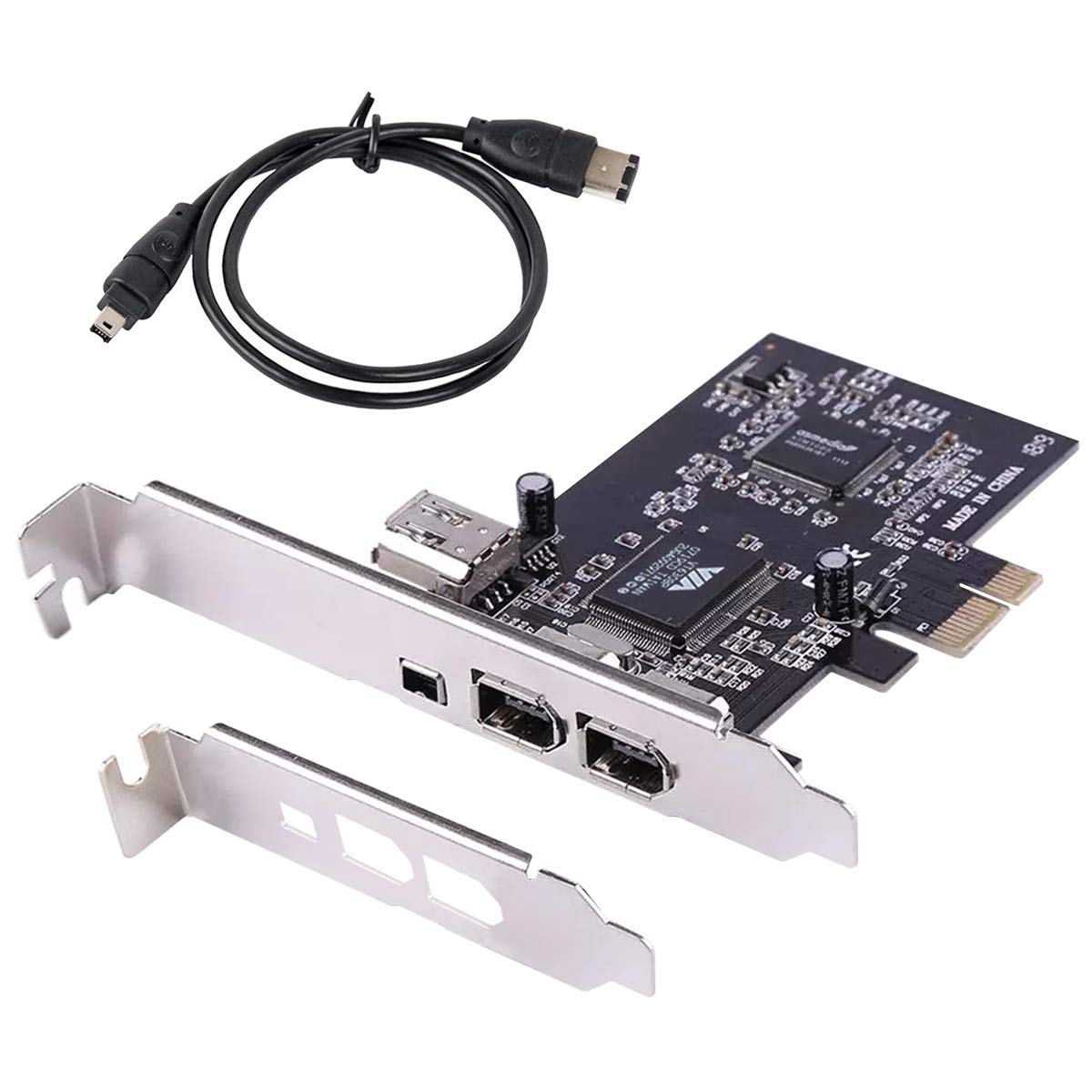 ELIATER PCIe Firewire Card for Windows 10, IEEE 1394A PCI Express Controller 4 Ports(3 x 6 Pin and 1 x 4 Pin), 1394a Firewire 40