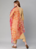Anni Designer Women'S Cotton Blend Solid Straight Kurta With Pant & With Dupatta (Chora Wp_Beige_S_Beige_Small),Beige,S,Cotton Blend,Regular,Dupatta