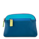 Mywalit Large Coin Purse Leather, MultiColor, 3 Card, Key Fob, Zip Pocket, Seascape, One Size