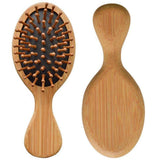 Mini Bamboo Hair Scalp Massager Brush, Soft Bristle Shampoo Scrubber, AntiDandruff Exfoliating Brush, Travel Size Detangling Co