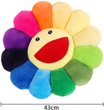 SNEPOO Smile Face Plush Rainbow Pillow, Sunflower Indie Decor Plush Pillow Soft & Comfortable Flower Floor Pillow for Home Readi