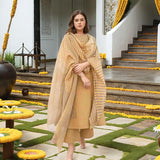 Anni Designer Women'S Rayon Viscose Printed Straight Kurta With Pant & Dupatta (Purika Yellow-Vks02_M_Yellow_Medium),Yellow,M,,,