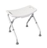 Drive Medical 12486 Folding Shower Chair, Bath Bench with Drainage Holes and In-Seat Handles, Supports Users Up To 300 Pounds, W