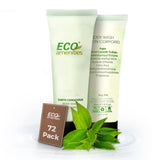ECO amenities Body Wash Tubes - 1 fl oz, Pack of 72 - Green Tea Travel Toiletries & Exfoliating Shower Gel - Liquid Soap Body Wa