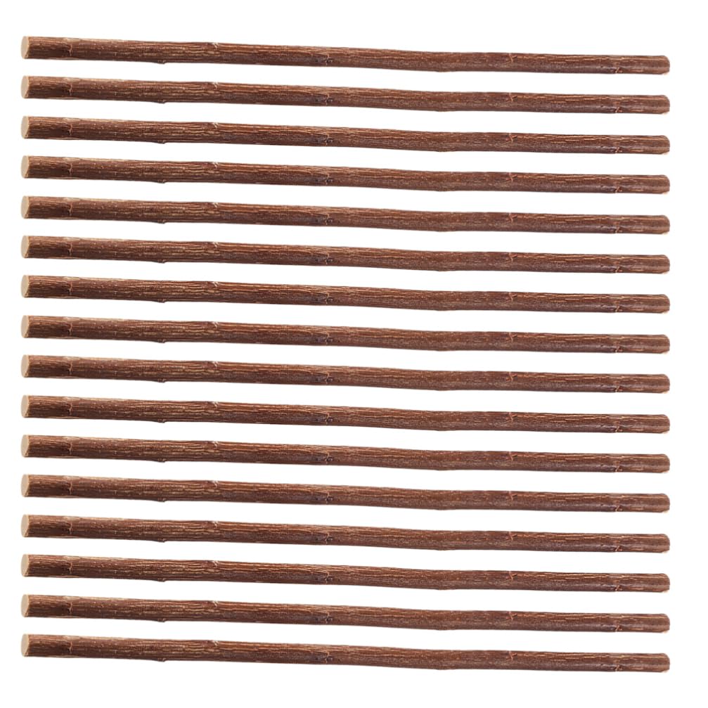 Operitacx 50Pcs Wood Log Sticks for Crafts, 13.8 Inch Wood Twigs Craft Sticks Wooden Branches Photo Props Christmas Decoration O