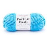 Premier Parfait Chunky Yarn, Super Bulky, Ideal for Knitting & Crocheting, Chenille, Azure, 3.5 oz, 131 Yards