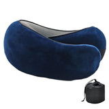Calandis Travel Pillow Removable Cover Breathable Soft Headrest For Office Home Train Dark Blue | Travel Pillows | Travel Access