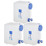 RedSwing 3 Pack 4 Gallon/15L Portable Water Container with Spigot, Water Storage Carrier for Camping Outdoor Hiking, BPA Free