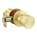 Leydebong 1 Pack Keyed-Alike Stainless Steel Door Knob Lock Gold Door Knobs with Keys, Adjustable 60-70mm Backset for 35-45mm Th