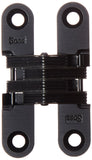 SOSS 204CUS19 204 Zinc Invisible Hinge with Holes for Wood or Metal Applications, Mortise Mounting, Black ECoat Exterior Fini