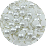 YHYPOCI 150pcs 16mm Half Pearls for Crafts Flatback Round Half Pearl Beads for Jewelry Making Nail Art Scrapbook Craft Wedding D