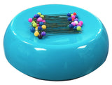 Grabbit Magnetic Sewing Pincushion with 50 Plastic Head Pins, Teal