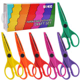 UCEC Craft Scissors - Decorative Edge, 6 Pack Extended Pattern Scissors with Different Designs, Fun for Kids, Teachers, Crafts, 