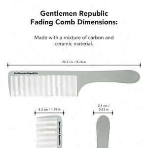 Gentlemen Republic Fade Comb for Men's Hairstyles - Soft Round Tips, Precision Teeth with Sturdy Body for Fades, Blending, and C
