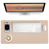 Bloss Leather Desk Mat, Mouse Pad, Waterproof Small Desk Pad, Desk Matt for Desktop, Non-Slip Desk Pad Mat for Office Work/Home 