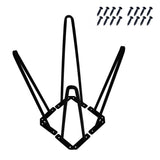 Warmaxx Metal Furniture Hairpin Legs 19 inch Height Matte Wrought Iron Black End Table Legs Industrial Sturdy Hair Pin Legs Set 