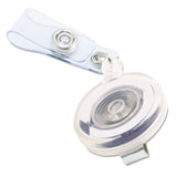Advantus Translucent Retractable ID Card Reel with Snaps Plastic, Nylon 12 / Pack Translucent
