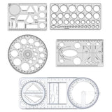 Prabhas Designs Multifunctional Geometrical Ruler, Circle Master (35 Circles), Pro Circle (25 Circles), Parabola Template, and G