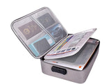 Document Bag with Lock,Waterproof Box 3Layer File Storage Case with WaterResistant Zipper, Document Safe Portable Travel Home