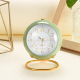 Analog Alarm Clocks,Retro Backlight Cute Simple Design Small Desk Clock with Night Light,Silent Non-Ticking,Battery Powered,for