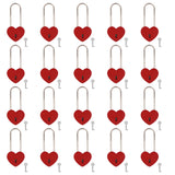 VeYocilk Love Lock Heart Padlock Matte Red Wish Lock Love Padlock with Key for Bridge, Lovers, Wedding, Anniversary, Travel Gift