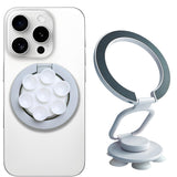 Magnetic Phone Holder wtih Suction Cup, Multifunctional Cell Phone Stand, Mount, Ring Grip, Kickstand Compatible with iPhone 16/