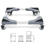 W B D WEIBIDA Appliance Dolly Cart with 4 Locking Twin Wheels Mini Fridge Stand Adjustable Furniture Mover Mobile Roller Base fo