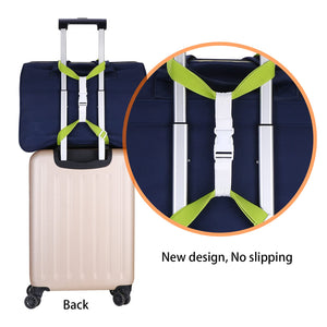 VVILL Bag Bungee, Luggage Straps Suitcase Adjustable Belt - Lightweight and Durable Travel Bag Accessories (Long Green Size).