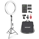 Neewer 20-inch LED Ring Light Kit for Makeup YouTube Video Blogger Salon - Adjustable Color Temperature with Battery or DC Power