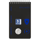 Rounds Weatherproof Police Pocket Notepad 3Pack 6inch x 3.75inch Tactical Waterproof Pad 70 templates each (210 total templates