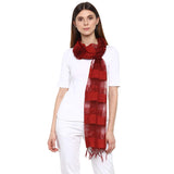 RheAna WomenS Solid Art Silk Viscose Scarf Silvia Burgundy 28 X 90 Inches.