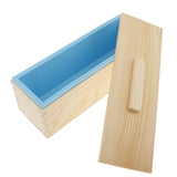 Enakshi Blue Flexible Rectangular Soap Silicone Loaf Mold Wood Box for 1200g Soap Making Supplies | Crafts | Home Arts & Crafts