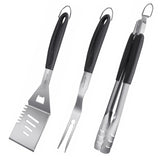 HAUSHOF Large Grill Accessories Heavy Duty BBQ Set Gifts for Men/Women - Premium Stainless Steel Spatula, Fork & Tongs (16.5/16/