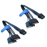 COMeap (2-Pack) SATA to 8 Pin GPU Power Adapter, 8 Pin (6+2) PCIe to Dual SATA Splitter Cable 9-inch(23cm)