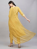 Gosriki Women'S Cotton Blend Straight Printed Kurta With Pant & Dupatta (Anahi Mustard-Gs_Xxl_Mustard_Xx-Large),Mustard,2,B0CTHV7MZK