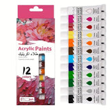 Soletal Acrylic Paint Set (12 Colors X 9Ml) Multicolour NonToxic Paint Tubes For Artists & Beginners | Ideal For Art & Craft,