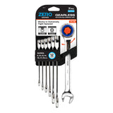 Zero Degree 38141 Ultra-Precise 7-Piece Gearless Ratchet Wrench Set - Nickel Plated High-Carbon Steel with ASME Certified Torque