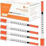Himeland 1ml/cc Disposable Syringe with 30G 5/16 (8mm) Needle | 30 Pack Individually Wrapped | U-100 Lab Supplies
