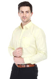 Xjarvis Clifton Men'S Regular Fit Cotton Blend Plain Shirt Full Sleeves Casual & Formal Summer Shirt With Pocket Design & Spread Collar Pack Of 1 (Lemon 2Xl),Lemon,2,B0CZTNW652