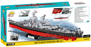 Cobi Historical Collection World War Ii Battleship Missouri (Bb-63),2655 Pieces